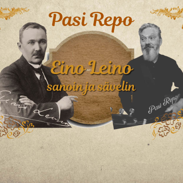 Eino Leino vasemmalla ja Pasi Repo oikealla