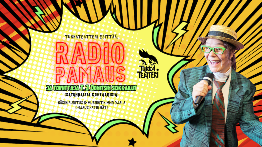 Radio Pamaus ja toimittaja T. J. donitsin seikkailut kuvailme.